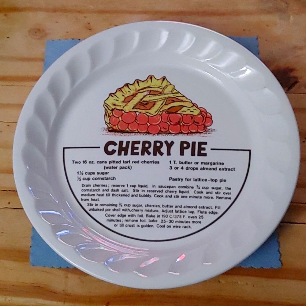 Cherry pie dessert plate